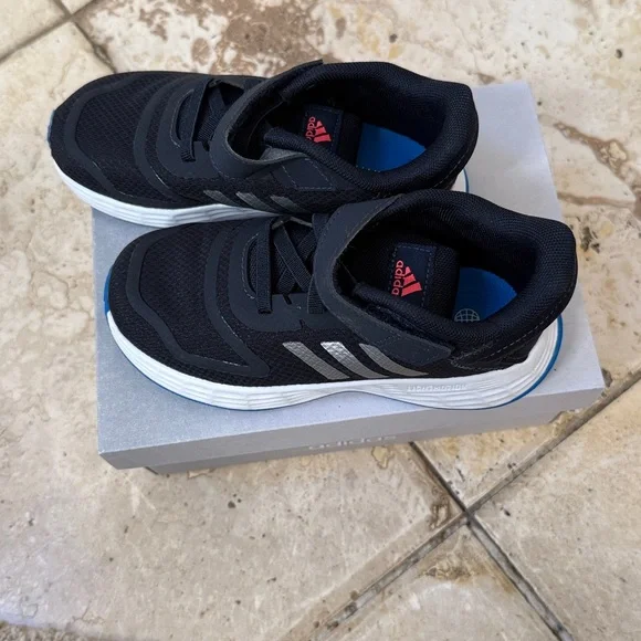 Adidas Duramo Black and Blue Running Shoes - Picture 2 of 4